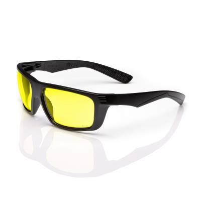 Glasses Safety Amber Hardcoated Lens Flat Black Frametemples Dynamo Series