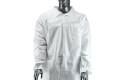 Coat Lab Polypropylene 4-Snap Front 2 Pockets Collar Lg White Disposable