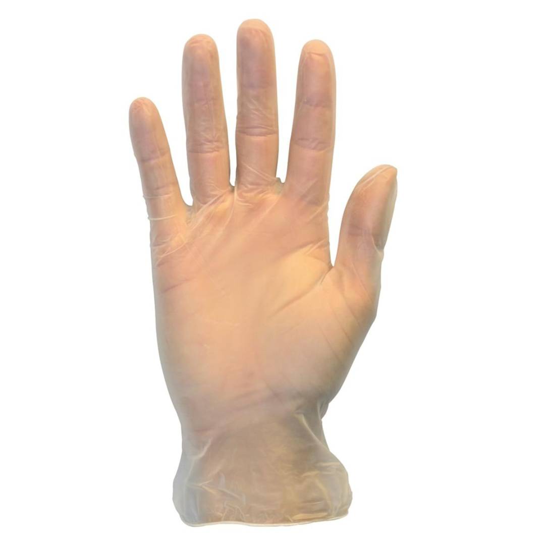 Glove Disposable Extra Large 4.5Mil Vinyl Pf Clear 100 Glovesbox Ambidextrous Non-Sterile