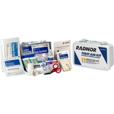 First Aid Kit Ansi A 10 Person Metal Case Weatherproof