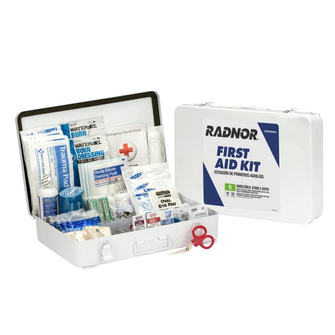 First Aid Kit Ansi B 50 Person Metal Case Weatherproof