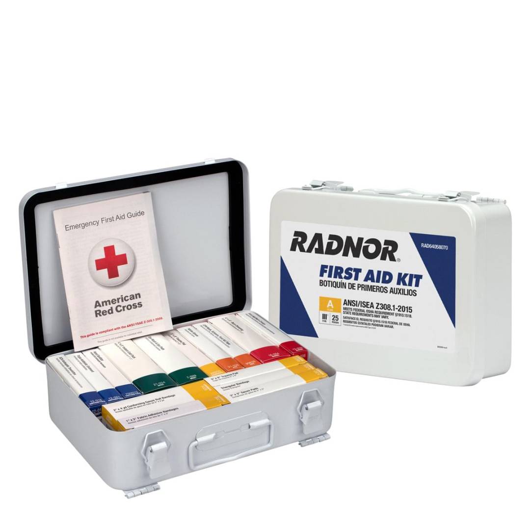 First Aid Kit Ansi A 16 Unit Metal Case Weatherproof