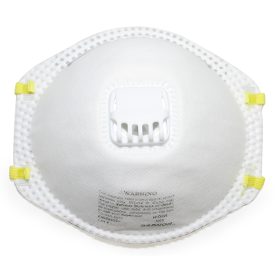 Mask Respiratory Disposable N95 Adjustable Nose Cliplatex-Freevalve Niosh 10Box